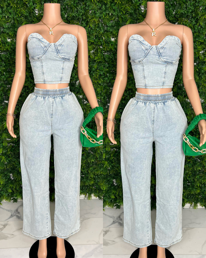 Take Notes denim Set