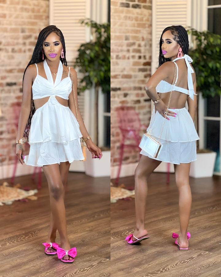 Our Love satin 2 Piece Romper